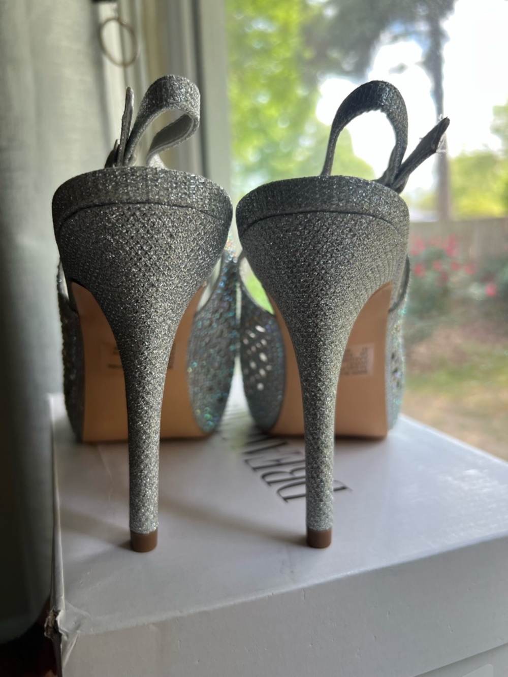 NWOT DREAM PAIRS Women's Heels Platform Dress Rhinestones Peep Toe Pumps size 11 - Picture 10 of 12
